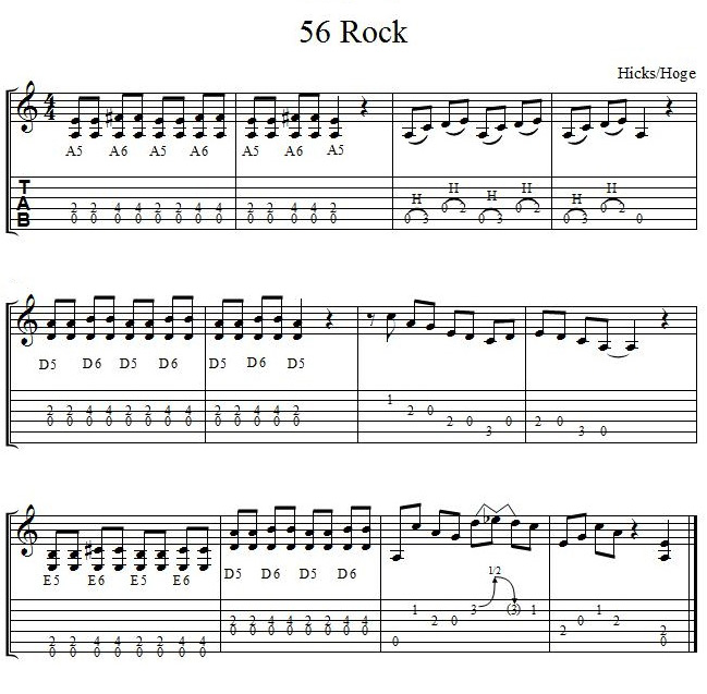 Score of "56 Rock"